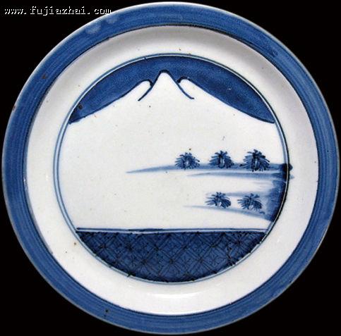 图11 1668年前后古九谷烧富士山水皿