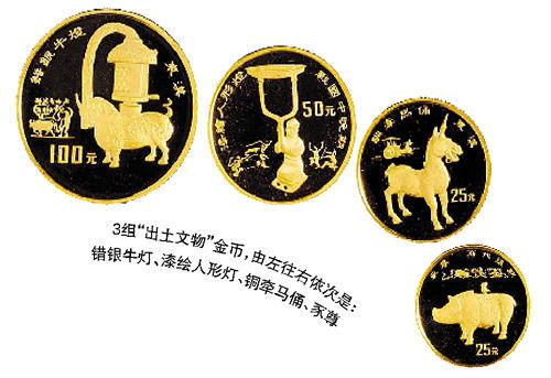 3组“出土文物”金币