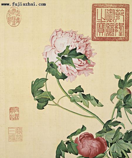 郎世宁的《牡丹图》