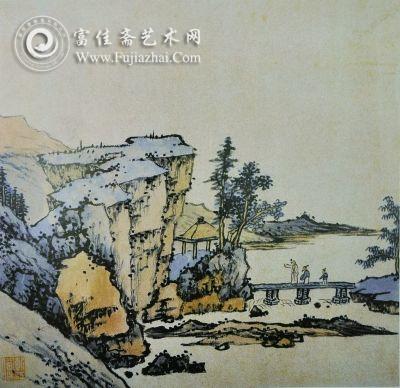 山水册之三（国画） 明代 渐江