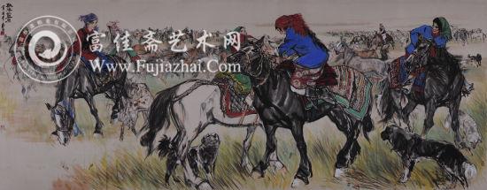  黄胄《欢腾的草原》