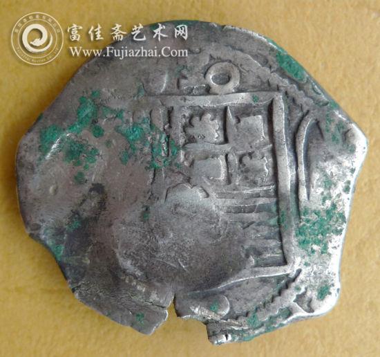 无年号的西属墨西哥十字币加盖葡属巴西标记600雷斯(背) 无年号的西属墨西哥十字币加盖葡属巴西标记600雷斯(背)