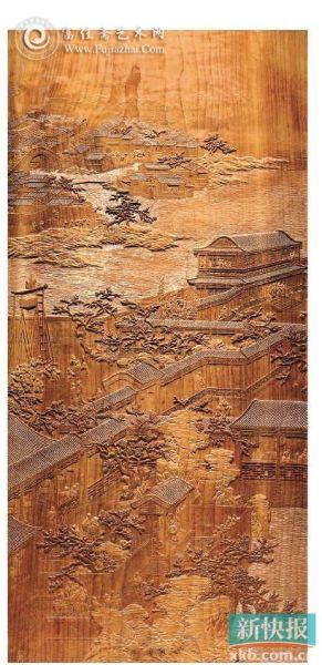 《金丝楠薄浮雕十二月令图》之农历正月。