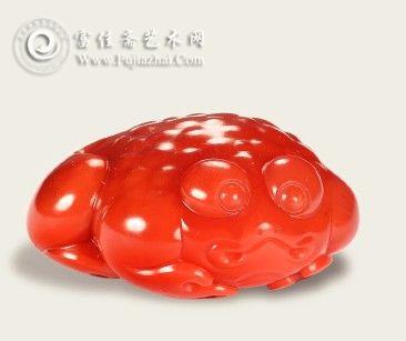 葛洪 南红玛瑙金蟾挂件 4.3×2.4×2.0cm 46g 金蟾为祥物，可招财避邪。 款识：纤 RMB：55,000-70,000