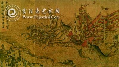 洛神赋图 (绢本设色) 宋摹本局部 572.8×27.1厘米