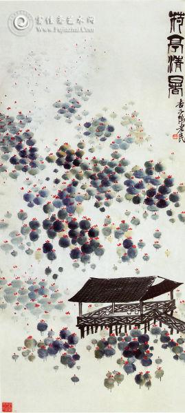 齐白石《荷亭清暑》 齐白石《荷亭清暑》