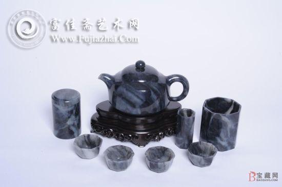 青花素壶一套 宋鸣放